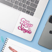 Keep It Simple Sticker (Pink) (Ordinateur portable avec iPhone)