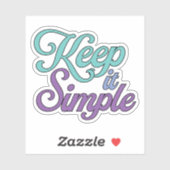 Keep It Simple Sticker (Purple) (Feuille)