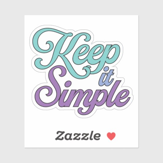Keep It Simple Sticker (Purple) (Feuille)