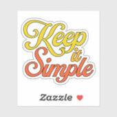 Keep It Simple Sticker (Yellow) (Feuille)