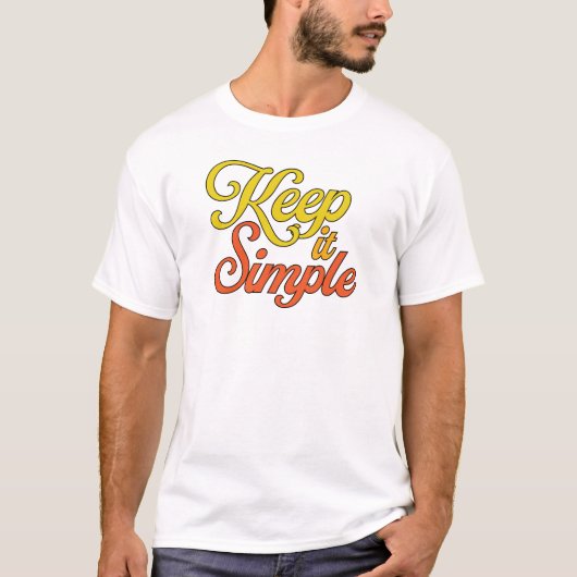 Keep It Simple T-shirt (Geel) (Voorkant)
