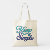 Keep It Simple Tote Bag (Blue) (Dos)