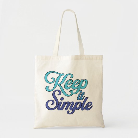 Keep It Simple Tote Bag (Blue) (Devant)