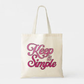 Keep It Simple Tote Bag (Pink) (Dos)