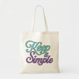 Keep It Simple Tote Bag (Purple)
