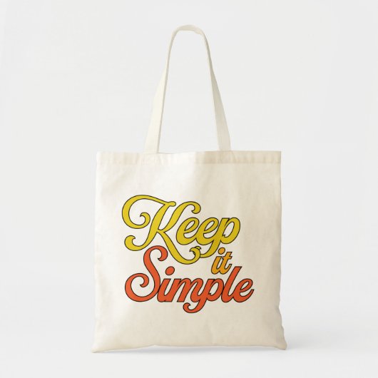 Keep It Simple Tote Bag (Yellow) (Devant)