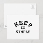 Keep It Simple Typografie Briefkaart (Voorkant / Achterkant)