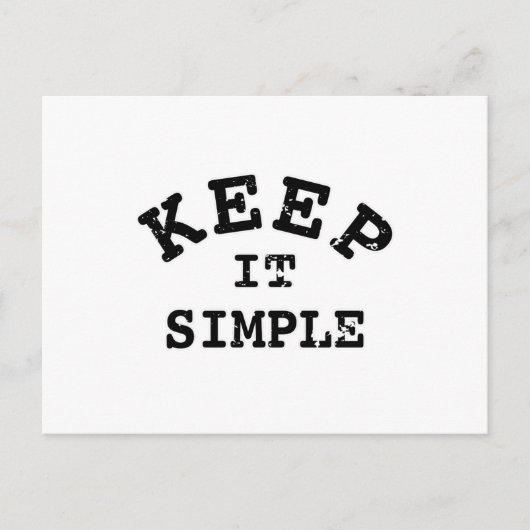 Keep It Simple Typografie Briefkaart (Voorkant)