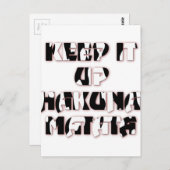 Keep It Up / Hakuna Matata Kunstdruk Briefkaart (Voorkant / Achterkant)