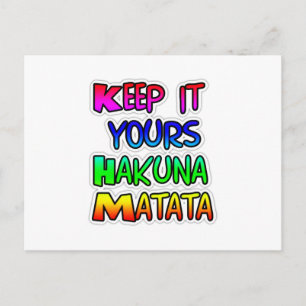 Keep It Yours Hakuna Matata Kunstdruk Briefkaart