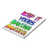 Keep It Yours Hakuna Matata Kunstdruk Notitieblok (Gedraaid)