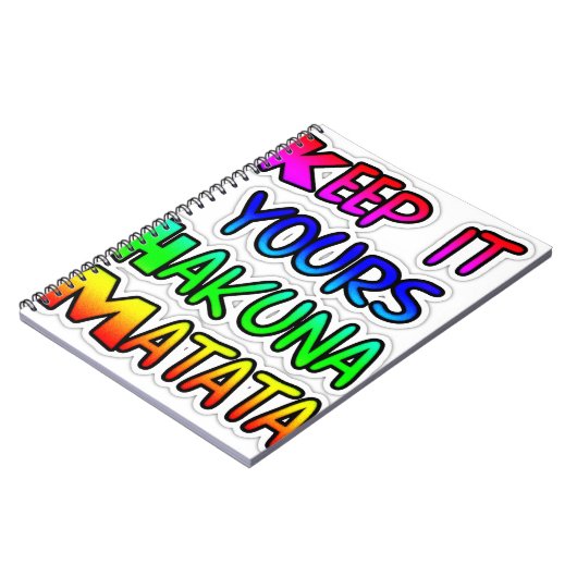 Keep It Yours Hakuna Matata Kunstdruk Notitieboek (Linkerzijde)