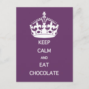 KEEP KALK EAT CHOCOLAAT - kies kleur Briefkaart