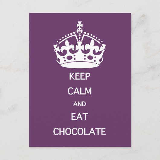 KEEP KALK EAT CHOCOLAAT - kies kleur Briefkaart (Voorkant)