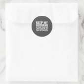 Keep My Husband In Your Prayers Funny Saying Quote Ronde Sticker (Tas)