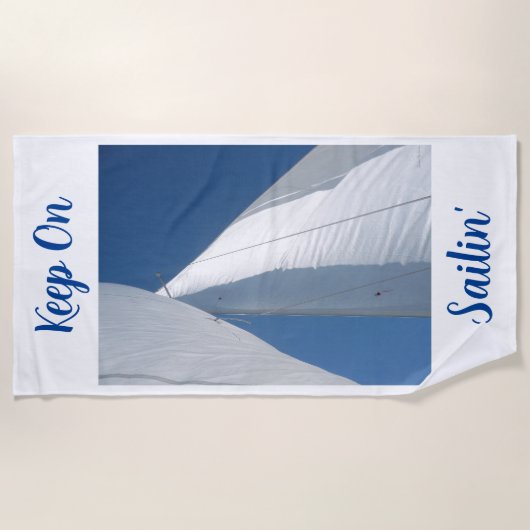 Keep on Sailin' Beach handdoek (Voorkant)