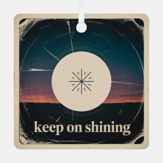Keep On Shining Metalen Ornament (Voorkant)