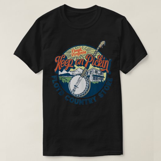 Keep Pickin' - Floyd Country Store Banjo G T-shirt (Design voorkant)
