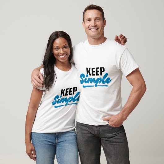 KEEP SIMPLE Two-Tone Motivational Graphic T-shirt (Unisex)