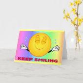 Keep Smiling Greeting Card 2 Kaart (Gele Bloem)