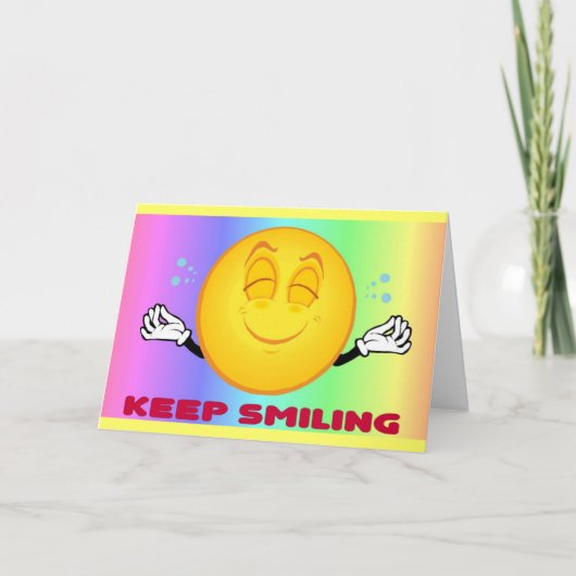 Keep Smiling Greeting Card 2 Kaart (Voorkant)