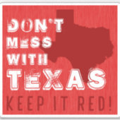 Keep Texas RED-autosticker - Texas GOP sticker (Voorkant)