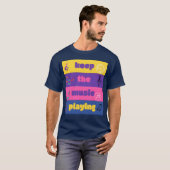 Keep the music playing boy t-shirt (Voorkant volledig)