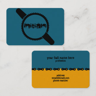 Keep Turning That Crank Blue Orange Visitekaartje