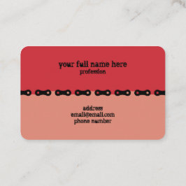 Keep Turning That Crank Red Pink Visitenkarte Visitekaartje