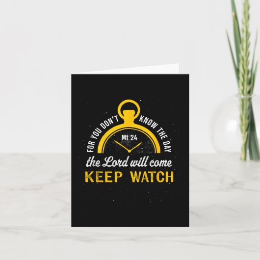 Keep Watch Matthew 24_42  Kaart (Voorkant)