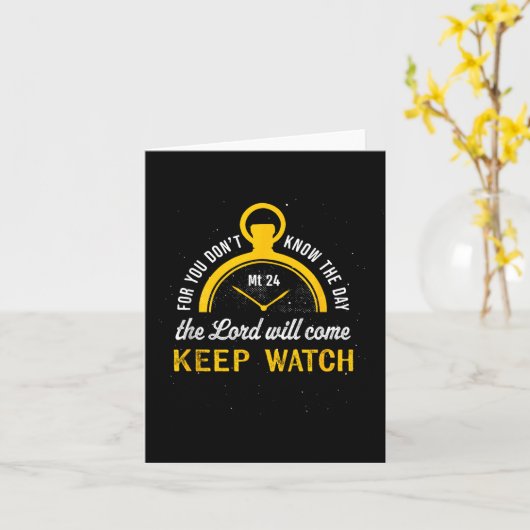 Keep Watch Matthew 24_42  Kaart (Gele Bloem)