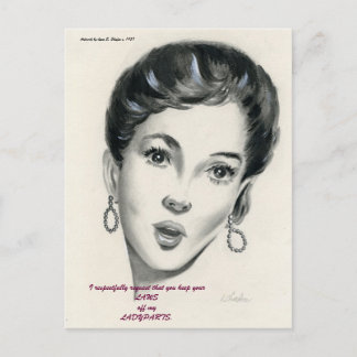 Keep your LAWS off my LADYPARTS postcard Briefkaart