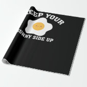 Keep Your Sunny Side Up Funny Egg Inspirational Cu Cadeaupapier (Uitgerold)
