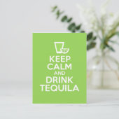 KeepCalmDrinkTequila Briefkaart (Staand voorkant)