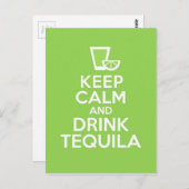 KeepCalmDrinkTequila Briefkaart (Voorkant / Achterkant)