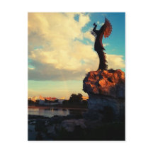 Keeper die Zuidoost-Briefkaart kijkt