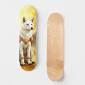 Keeper of the Dawn – The White Winged Wolf.  Skateboard (Voorkant)