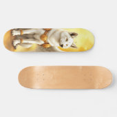 Keeper of the Dawn – The White Winged Wolf.  Skateboard (Horizontaal)