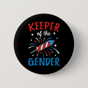 Keeper of the Gender onthult grappige 4th of July Ronde Button 5,7 Cm