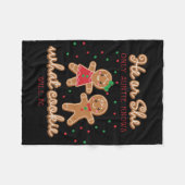 Keeper Of The Gender Reveal Gingerbread Auntie T S Fleece Deken (Voorkant (Horizontaal))