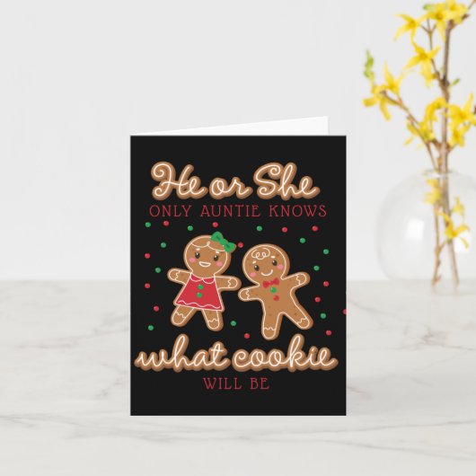Keeper Of The Gender Reveal Gingerbread Auntie T S Kaart (Gele Bloem)