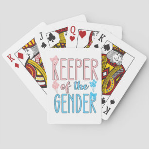 Keeper van het geslacht onthullen jongen meisje ro pokerkaarten