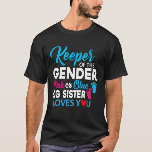 Keeper van het geslacht Roze of Blauw Big Sister L T-shirt