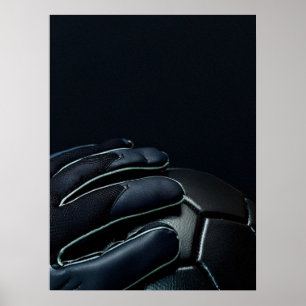 Keeperhandschoenen Donker Dramatisch Close-up Poster