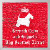 Keepeth Calm Scottish Terrier Personalize Poster (Voorkant)