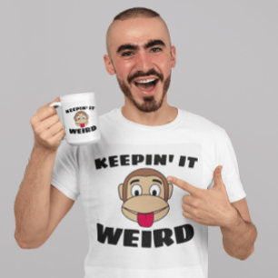 KEEPIN' IT WEIRD MEN'S FUNNY T-SHIRTS