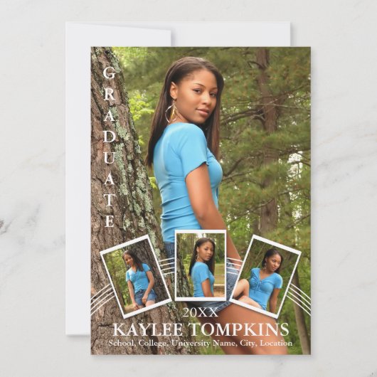 Keepomwille 4 Foto Modern Afstuderen Kaart (Voorkant)