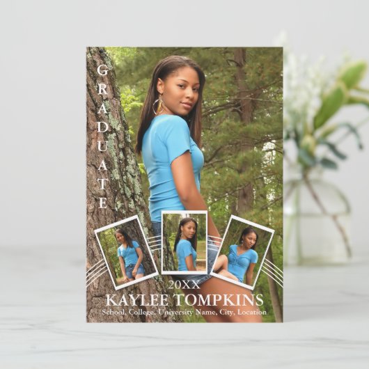 Keepomwille 4 Foto Modern Afstuderen Kaart (Staand voorkant)