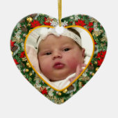 Keepomwille Baby's Photo Kerstversier Keramisch Ornament (Voorkant)
