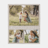 Keepomwille Best Mam ooit Photo Beige Fleece Deken (Voorkant)